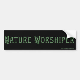 NATUUR WORSHIPER Bumpersticker