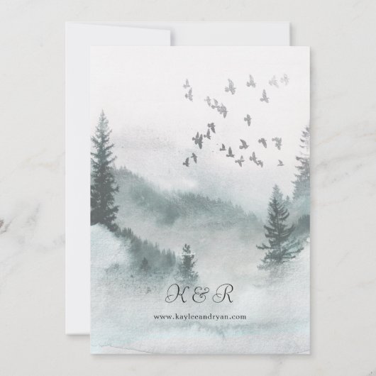 Natuur woud en vogelweddenschap kaart (Achterkant)