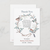 Natuur Wreath Bereavement - Hartelijk dank - Kaart (Voorkant / Achterkant)