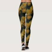 Natuur Yellow Rose Flowers Pattern Leggings (Achterkant)