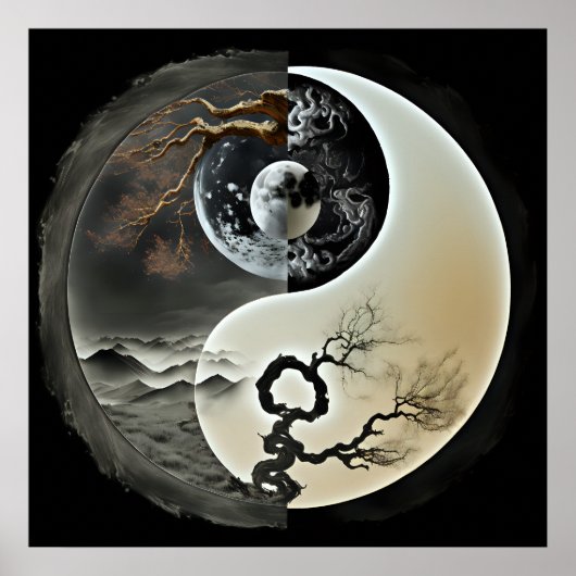 Natuur Yin en Yang Poster (Voorkant)
