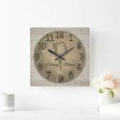 Natuur Yoga Tree of Life Vierkante Klok (Huis)