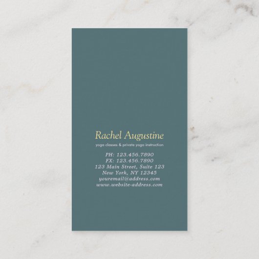 Natuur YOGA Verborgen Tekst Reiki Master 5 Klasse  Klantenkaartje (Achterkant)