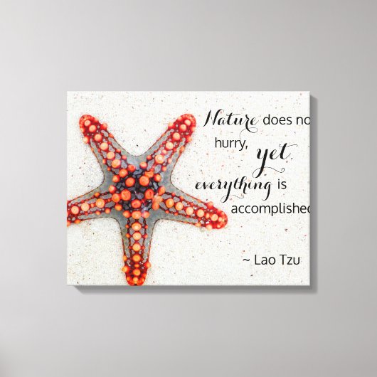 Natuur Zeester afdrukken met Lao Tzu Quote (Voorkant)