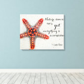 Natuur Zeester afdrukken met Lao Tzu Quote (Insitu (Houten vloer))