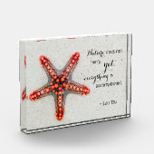 Natuur Zeester afdrukken met Lao Tzu Quote Fotoblokken (Links)