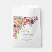 Natuur Zegen Tulpen en Groen Baby shower Bedankzakje (Voorkant)