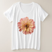 Natuur Zinnia Floral Flower Grote Maat T-shirt (Design voorkant)