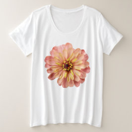 Natuur Zinnia Floral Flower Grote Maat T-shirt