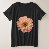 Natuur Zinnia Floral Flower Grote Maat T-shirt (Design voorkant)