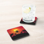 Natuur zonnepalmbomen bier onderzetter (Rechterzijde)