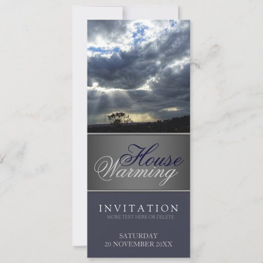 Natuur Zonnestralen Huis Warming Invitation Kaart (Voorkant)