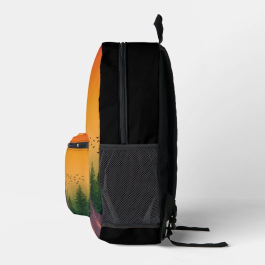 NATUUR ZONSONDERGANG BEDRUKTE RUGZAK (Rechts)