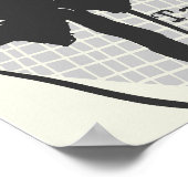 Natuur zwart-wit abstracte kunst poster (Hoek)