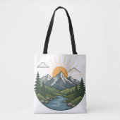 Natuuravontuur Buitenontwerp Tote Bag (Voorkant)