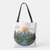 Natuuravontuur Buitenontwerp Tote Bag (Achterkant)