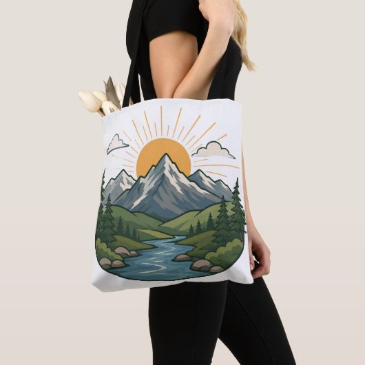 Natuuravontuur Buitenontwerp Tote Bag (Dichtbij)