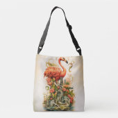 natuurbloem flamingo's paradijs crossbody tas (Achterkant)