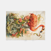  natuurbloem flamingo's paradijs fleece deken (Voorkant (Horizontaal))