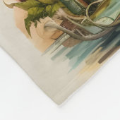  natuurbloem flamingo's paradijs fleece deken (Hoek)