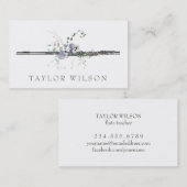 natuurbloemen schenden fluitleraar visitekaartje (Voorkant / Achterkant)