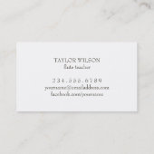 natuurbloemen schenden fluitleraar visitekaartje (Achterkant)