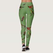 Natuurbos thema vogels patroon leggings (Achterkant)