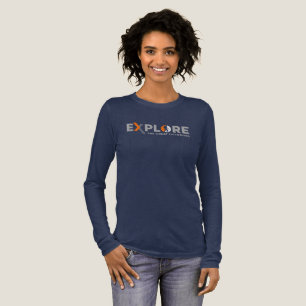 Natuurexploratie (Donkere modus)   Dames Lange Mou Tri-Blend Shirt