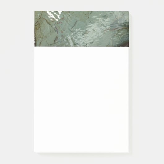 Natuurfoto van met water bedekte rotsplaat post-it® notes (Voorkant)
