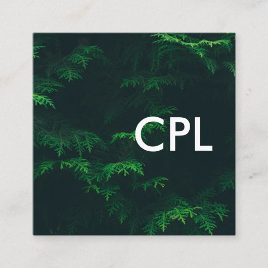 Natuurfoto Vierkante Visitekaartje (Voorkant)