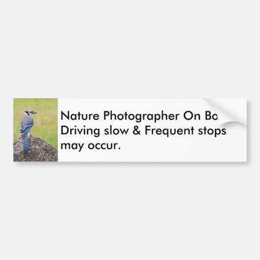 Natuurfotograaf Aan Boord Bumpersticker (Voorkant)