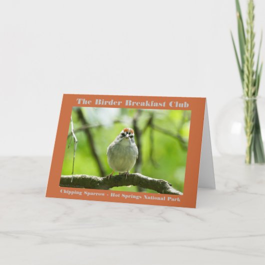 Natuurfotografie Chipping Sparrow Vogelaar Kaart (Voorkant)