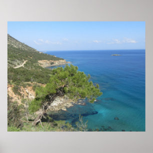 Natuurfotografie Middellandse Zee Berg & Zee Poster