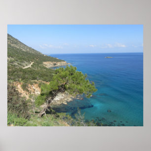 Natuurfotografie Middellandse Zee Berg & Zee Poster