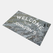 natuurgrijze Rocks Stone Welkom Deurmat (Schuin)