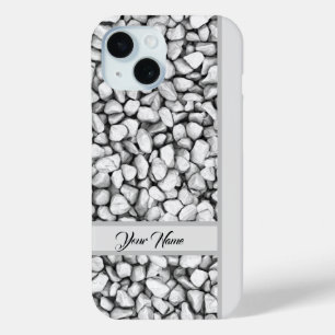 Natuurgrijze stenen strand rotsen veranderen Jouw iPhone 15 Case