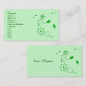Natuurgroene kaart visitekaartje (Voorkant / Achterkant)