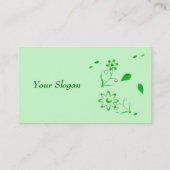 Natuurgroene kaart visitekaartje (Achterkant)