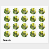 Natuurherinnering | Abstract botanisch ontwerp Ronde Sticker (Vel)