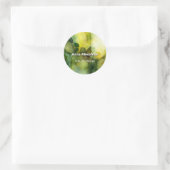 Natuurherinnering | Abstract botanisch ontwerp Ronde Sticker (Tas)