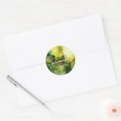 Natuurherinnering | Abstract botanisch ontwerp Ronde Sticker (Envelop)