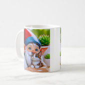 Natuurkabouter kat koffiemok (Voorkant links)