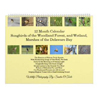 Natuurkalender, Zangvogels, Wilde Vogels Kalender