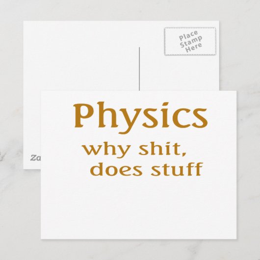 natuurkunde briefkaart (Voorkant / Achterkant)