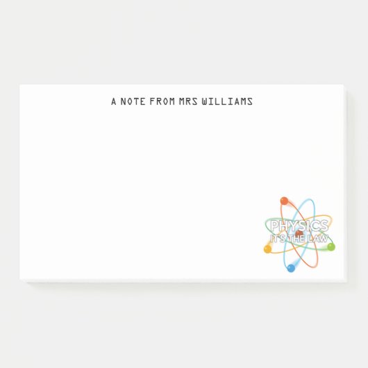 NATUURKUNDE, DAT IS DE WET Plezierige Wetenschap Post-it® Notes (Voorkant)