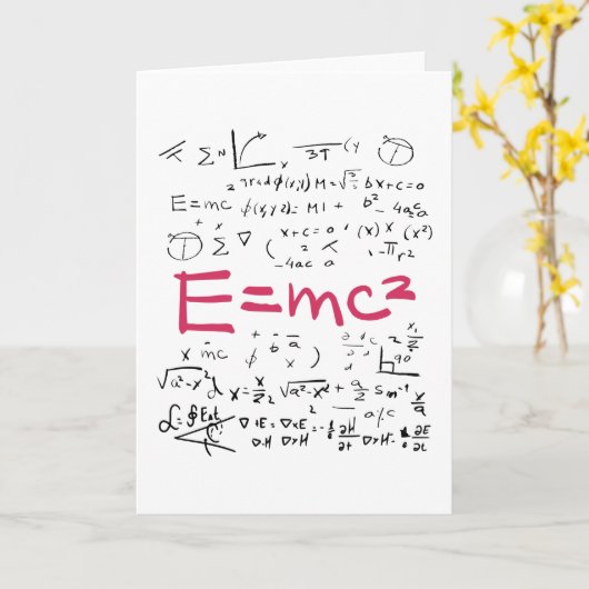 Natuurkunde en Wiskunde — Formuleras EMC2 Kaart (Gele Bloem)