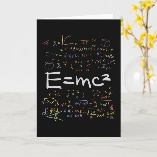 Natuurkunde en Wiskunde — Formuleras EMC2 Kaart (Gele Bloem)