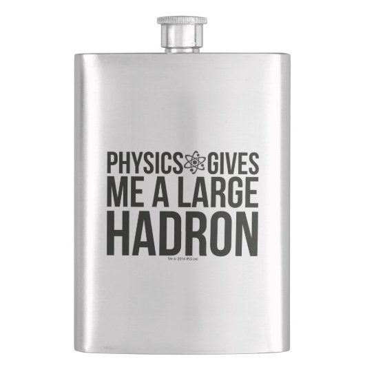 Natuurkunde geeft me een grote Hadron Heupfles (Voorkant)