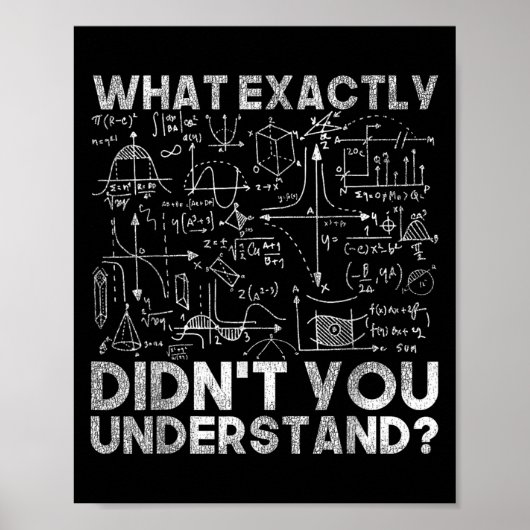 Natuurkunde Gift Science Quotes Black Uni Volwasse Poster (Voorkant)