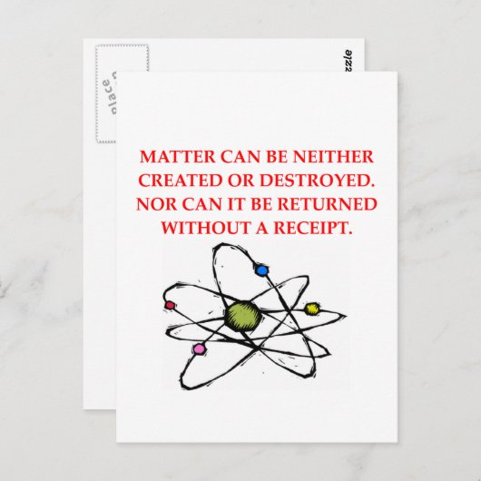 natuurkunde grap briefkaart (Voorkant / Achterkant)